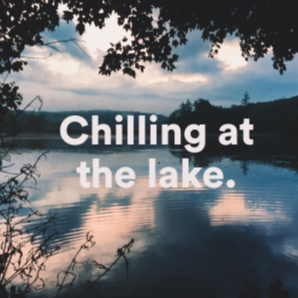 Chilling at the lake.