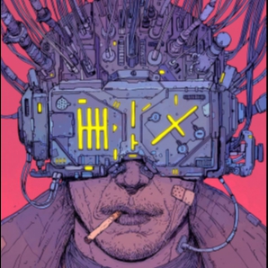 A mechanical mind. The neon signs, an empty soul...