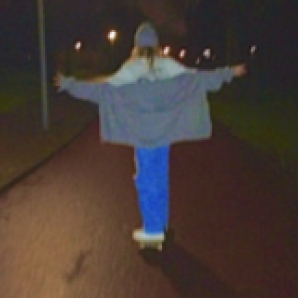 Skateboarding At Night