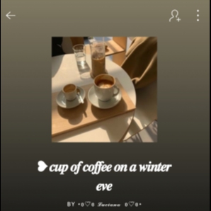 cup of coffee on a winter eve