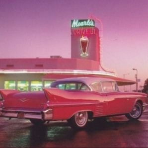 drinking milkshakes at an old diner