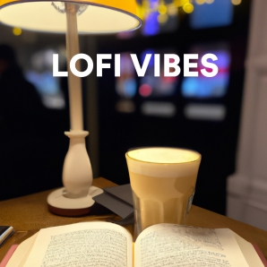 lofi: hot coffee, warm lights
