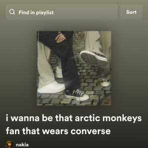i wanna be that arctic monkey fan that wear converse